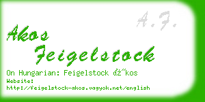 akos feigelstock business card